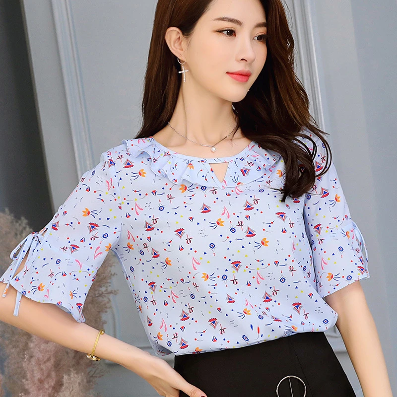 2018 moda mujer Chiffon camisa ocio coreano tendencia Tops y blusas para mujer Nuisette Femme camisa blusa femenina camisas|Blusas camisas| - AliExpress