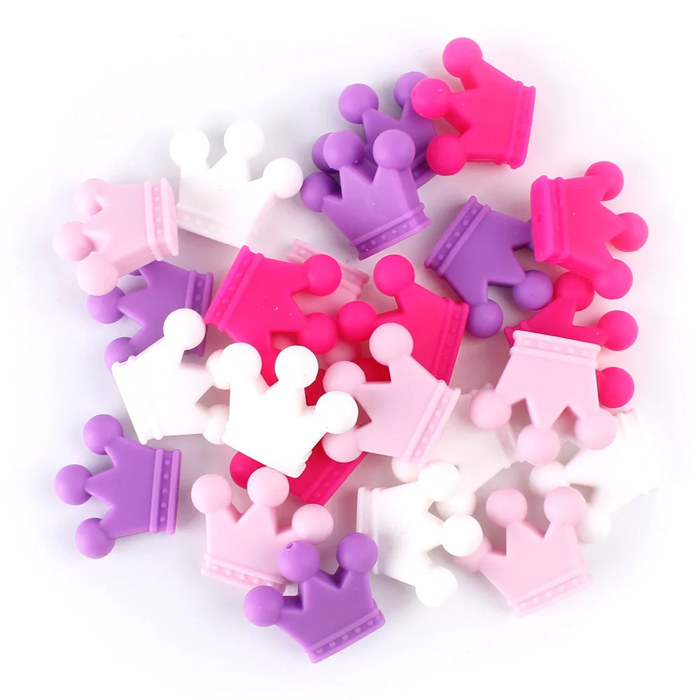 

Keep&grow 100Pcs Crown Perle Silicone Beads Food Grade Siliconen Kralen Silicon Beads Baby Teetheing Beads Gifts Baby Products