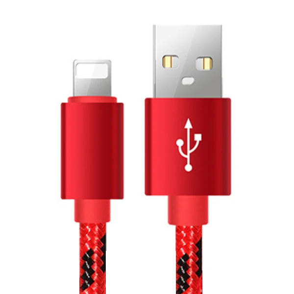 ACCEZZ USB кабель для зарядки, 8-контактный кабель для iPhone X, 8, 7, 6 Plus, кабель для быстрой зарядки для iPad Air 1, 2 кабеля для зарядки, 1 м, 2 м - Цвет: Красный