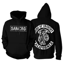 2016 Pullover Männer Winter Sons of Fleece Anarchy Pullover Dicke Hoodie Samcro Starke Schädel Sweatshirt Hip Hop Hoodies Mode