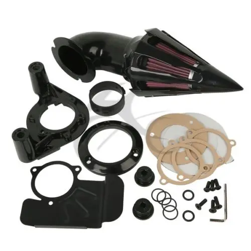 

TCMT Motorcycle Air Cleaner Kits Black Intake Filter For Harley Touring Model 2008-2012 11 10 09 Electra Glide Road King FLT FLH