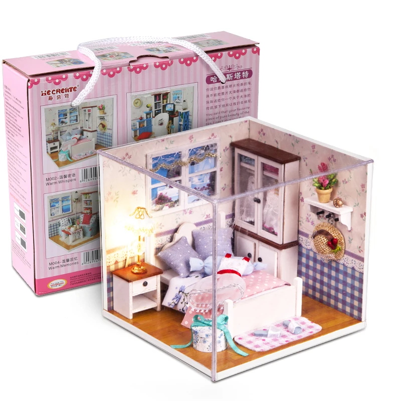 2 в 1 DIY мебель миниатюрный кукольный домик 3D модель деревянные Miniaturas Casa куклы