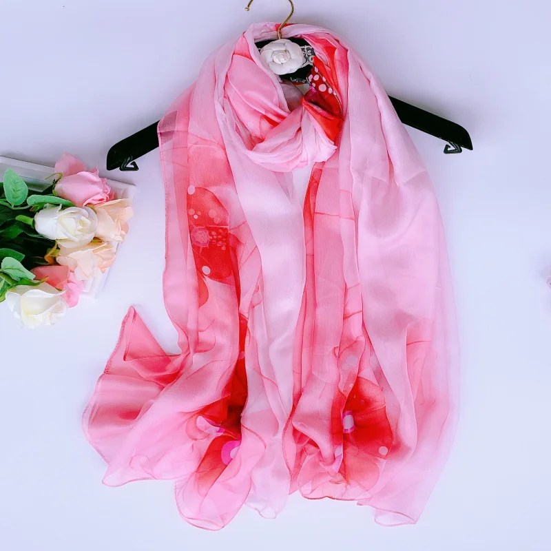 Летние аксессуары парео-шарф для солнцезащитный крем для женщин Открытый платки и палантины Chiff шарфы печати мягкую Большие размеры Бандана Хиджаб