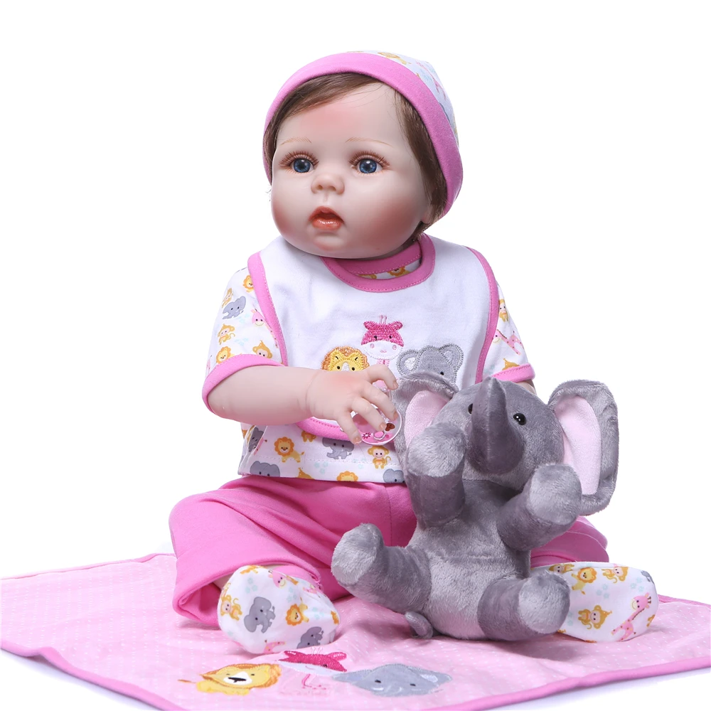 NPK новые 55 см куклы Bebes Reborn Реалистичная силиконовая кукла bby для девочек с милыми