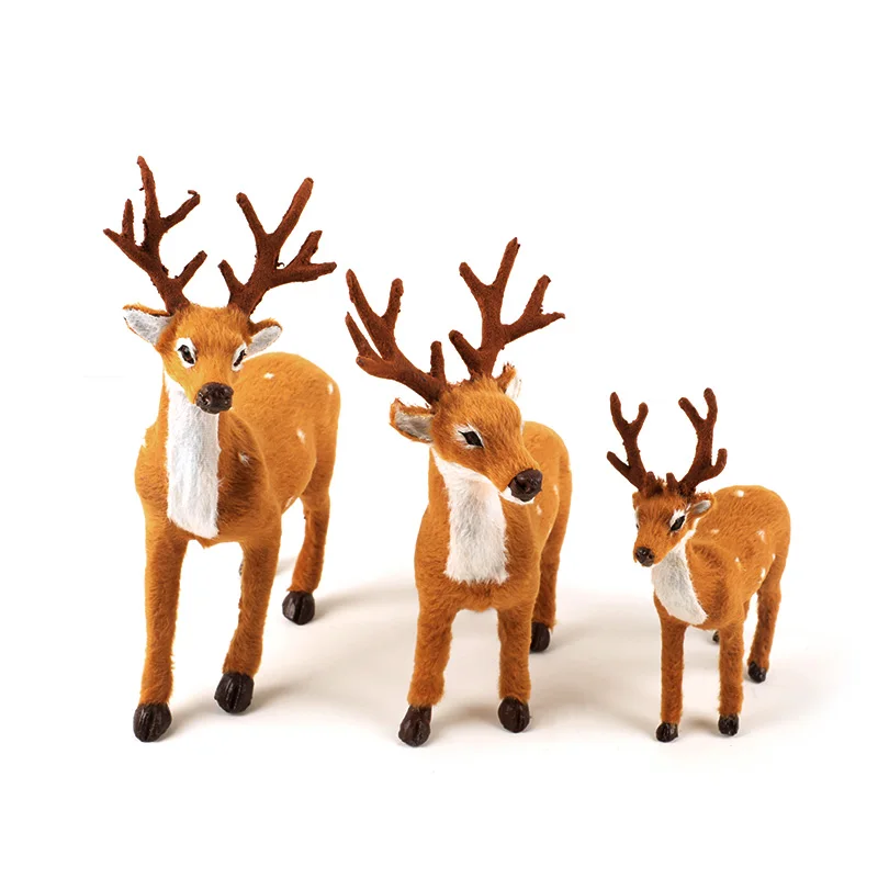 

Cevent 1pc Real Touch Simulation Elk Christmas Decorations Christmas Ornaments for Home Artificial Elk Decoration New Year Gift