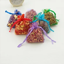 5 шт., репеллент от насекомых и ароматизатор, саше, натуральный Лавандовый бутон, сушеное цветочное саше, ароматерапия, освежение воздуха