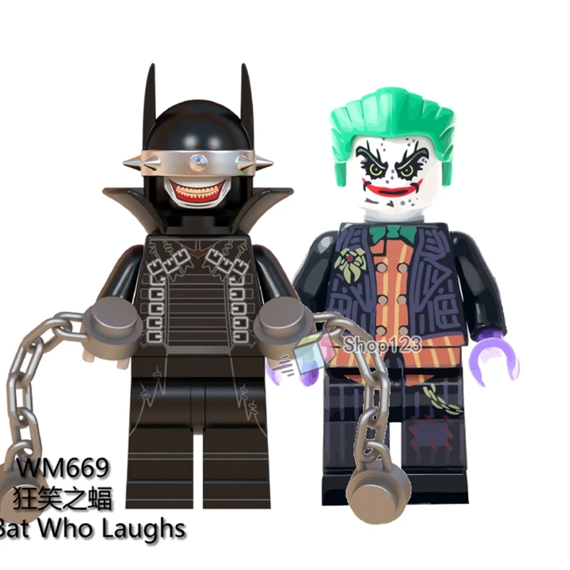 

The Bat Who Laughs WM669 Joker Batman DC Dark Knights Harley Quinn Bruce Wayne Poison Ivy Action Toys Building Blocks