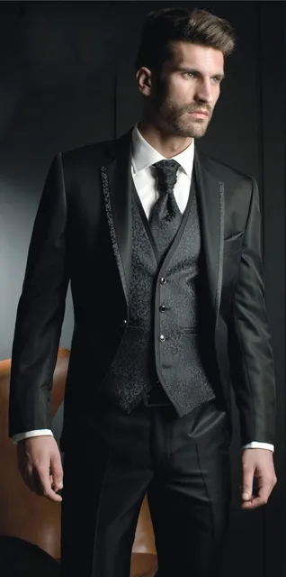2016 Clic Black Groom Tuxedos Groomsman Men S Wedding Prom Suits 2016 Clic Black Groom Tuxedos Groomsman Men S Wedding Prom Suits Custom Made Jacket Pants