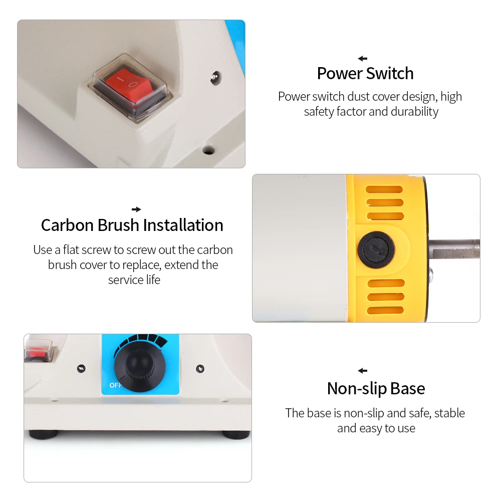 Мини ТМ стол токарный станок полировка двигателя Ювелирные изделия роторная полировальная машинка Полировка Шлифовка Чистка обработка мотора