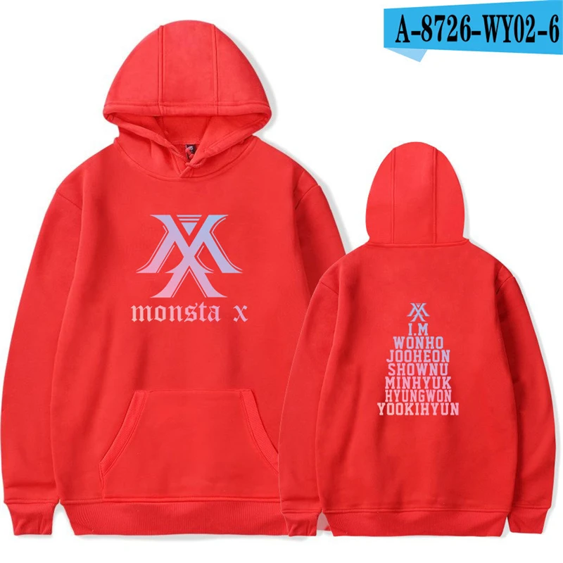 Monsta X Hoodie Kpop Clothing Sweatshirt Womens Clothes Harajuku Hoodie Oversized Pullover Black Long Sleeve Cotton Monsta X Hoodie Kpop Clothing Sweatshirt Womens Clothes Harajuku Hoodie Oversized Pullover Black Long Sleeve Cotton