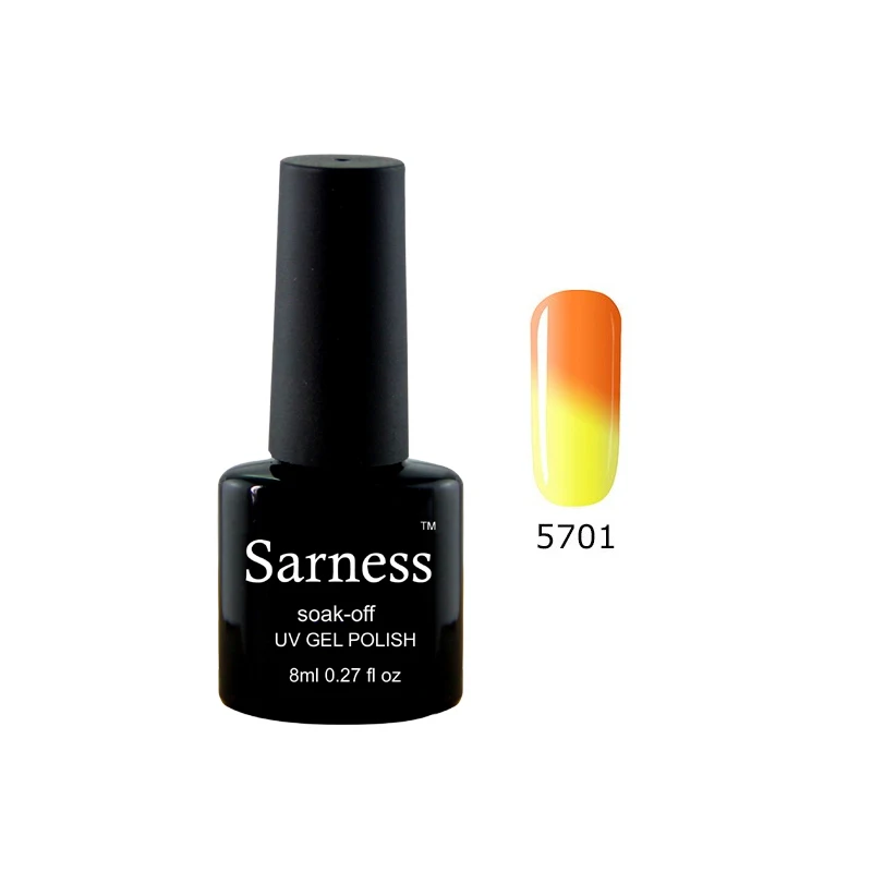 Sarness УФ изменяющий цвет в зависимости от температуры Гибридный лак Полупостоянный Гель-лак термогель-лак термальный сменить Гель-лак - Цвет: 5701