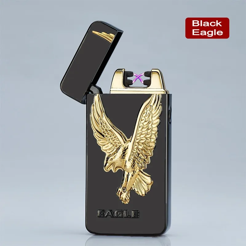 Luxury USB Lighters Brand Windproof Flameless Electronic Cigarette