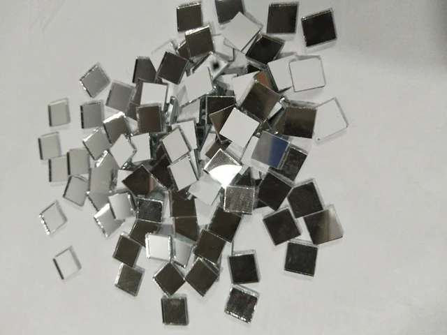 1x1cm Small Glass Square Craft Mirrors Bulk 200 Pieces Mosaic Tiles -  Decorative Mirrors - AliExpress