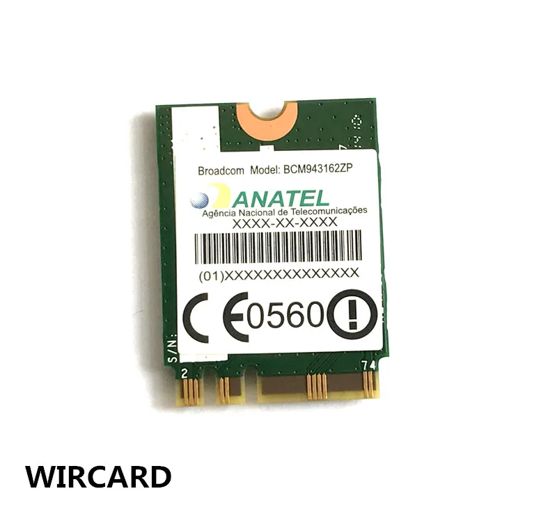 BCM943162ZP Двухдиапазонная Беспроводная переменный ток 2 4 ГГц/5G Wi Fi Bluetooth 0 NGFF 802.11ac