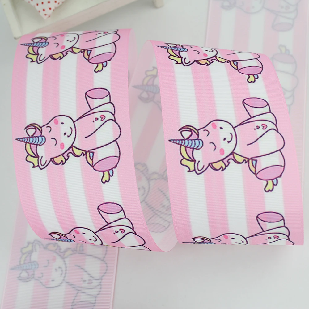 pink stripe grosgrain ribbon 75mm (2)