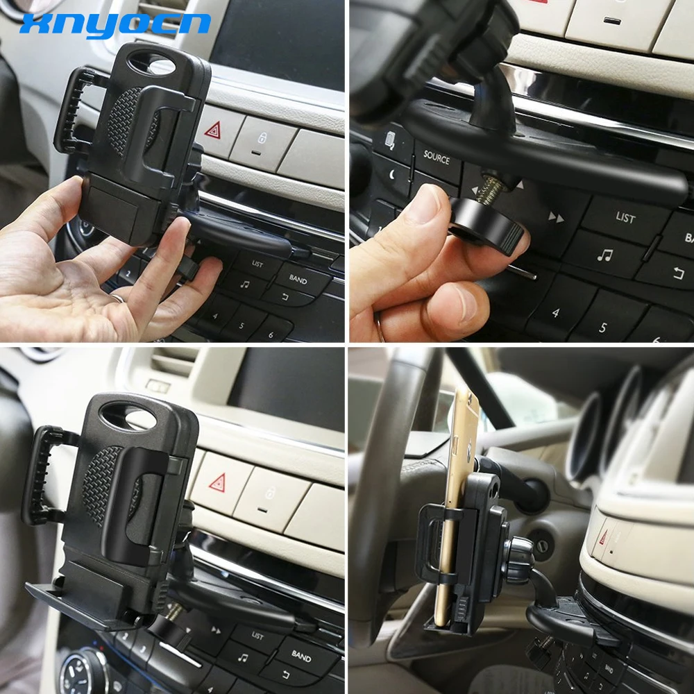 Универсальный автомобильный держатель для мобильного телефона с CD слотом, подставка для мобильного телефона, сотовый телефон для iphone6s 7 для LG G5 для samsung Galaxy S7