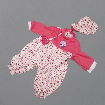 Детская Одежда для куклы, подходит для куклы 43 см, аксессуары для новорожденных, плюшевая розовая полосатая одежда для ползания - Цвет: M--117