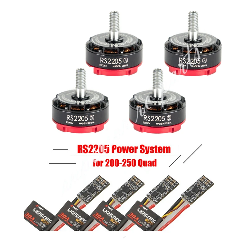 EMAX RS2205S 2300KV 2600KV RaceSpec бесщеточный двигатель с пулей ESC 30A или BLHeli Lightning DIY Дрон QAVR250