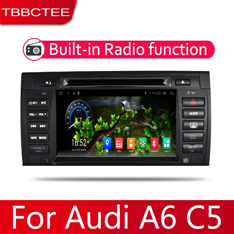 Cheap 2din Car multimedia Android Autoradio Car Radio GPS player For Audi A6 C5 1997~2006 Bluetooth WiFi Mirror link Navi DVD 4