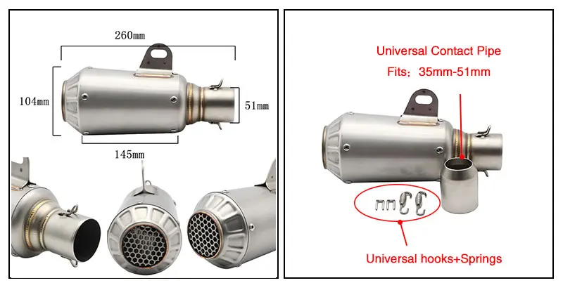 ZS для мотокросса, для езды на мотоцикле, Yoshimura GP-Force Байк выхлопная труба глушителя Moto Escape изменение для Akrapovic MSX125 KTM