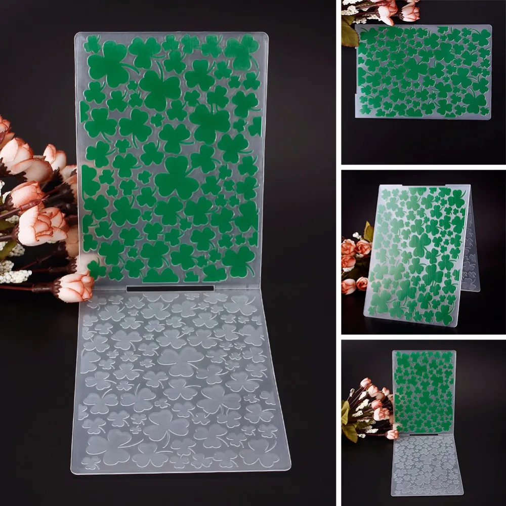 Buy 1Pc Simple Design Green Clovers Pattern Plastic