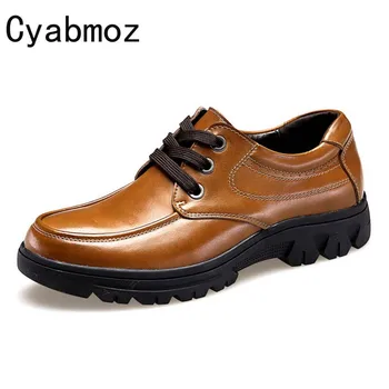 

Cyabmoz brand big size 46 47 48 49 50 mens dress leather shoes men thick sole platform formal man casual shoes british male shoe