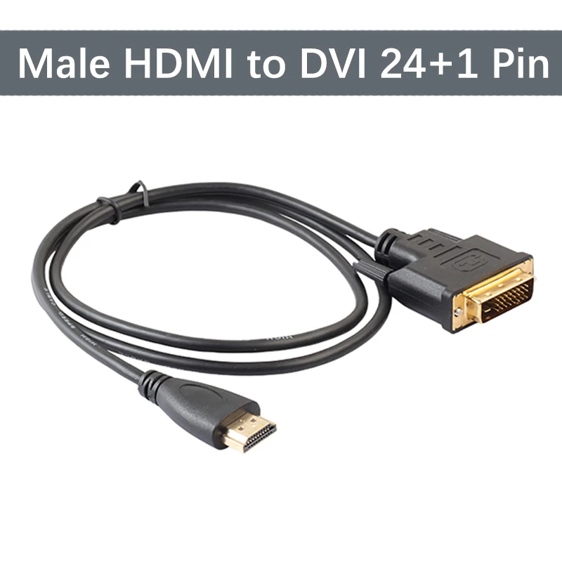 HDMI к DVI 24 + 1 DVI-D Мужской адаптер видео кабель позолоченный 1080 P для HDTV dvd-проектор 1,5 м высокая скорость