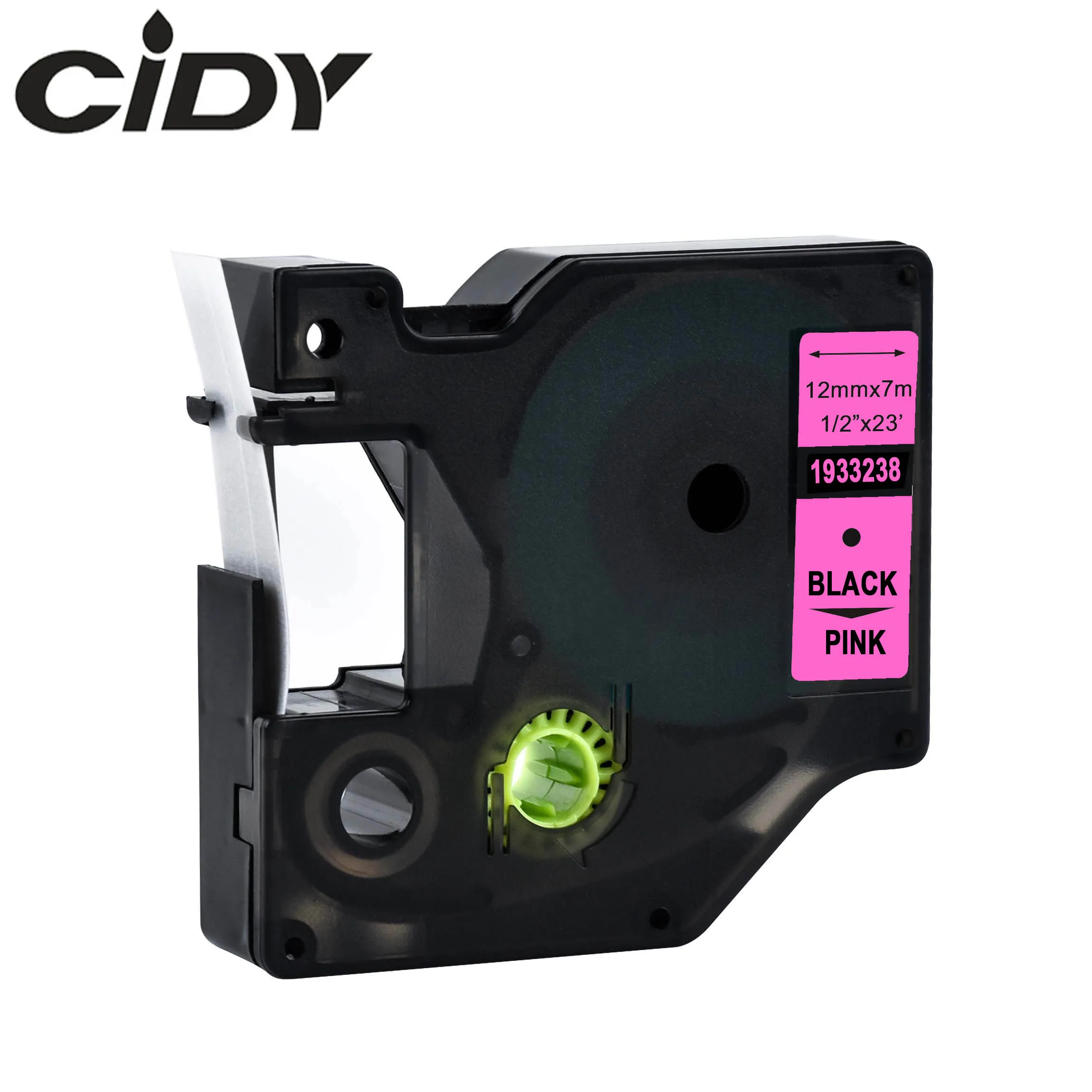 CIDY 45013 совместимый с Dymo D1 12 мм 6 мм 9 мм 19 мм лента для маркировки черный на белом этикетке ленты для Dymo Label Manager LM160 280 Dymo PNP - Цвет: 12mm black on pink