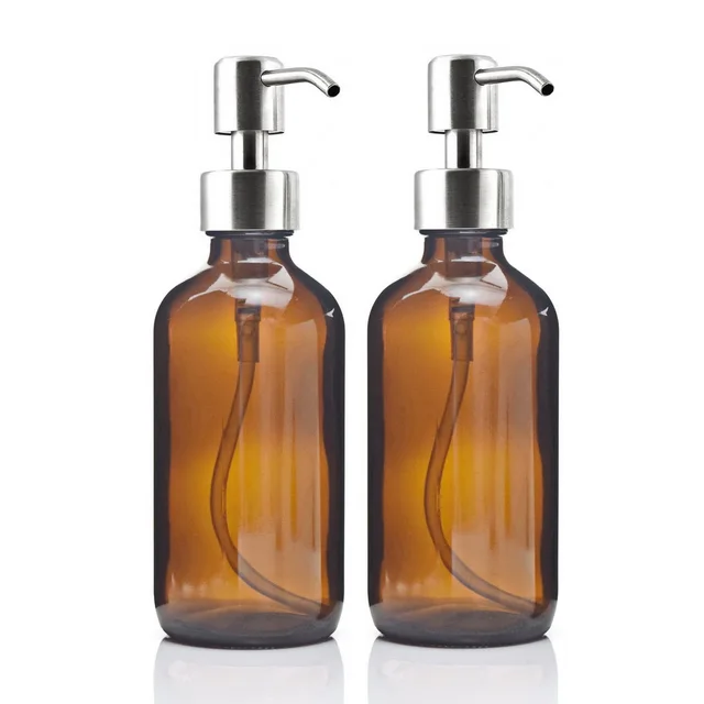 8 Oz Large 250ml Liquid Soap Dispensers with Stainless Steel Pump for