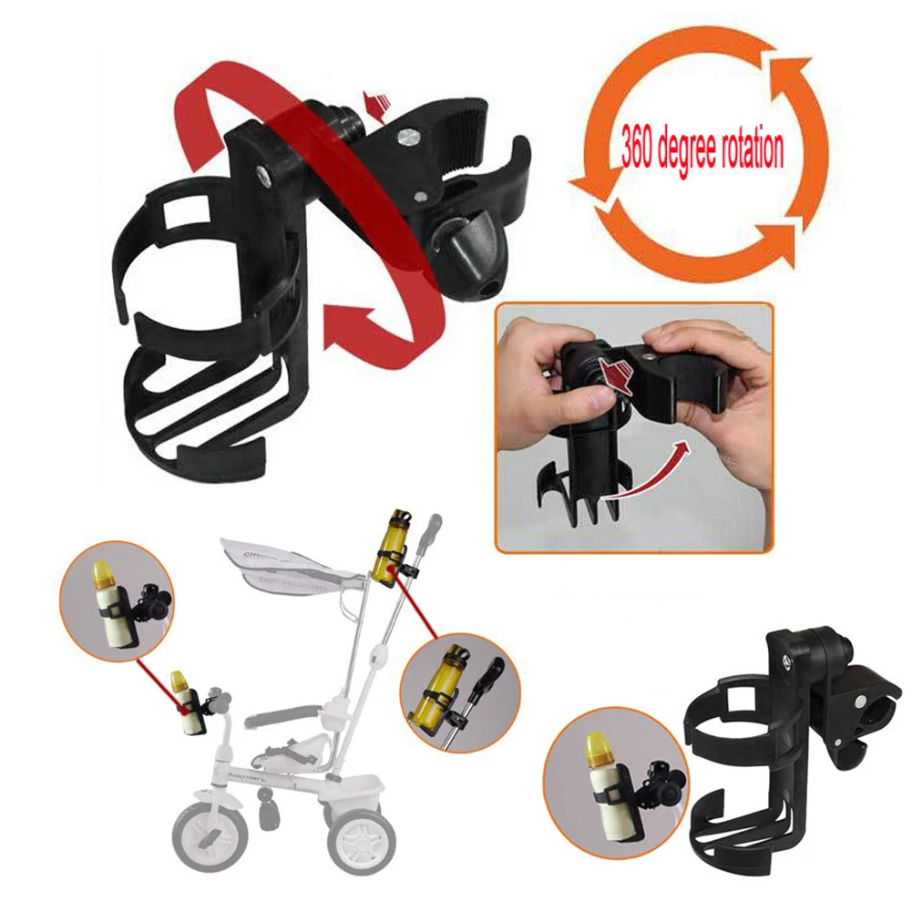 

Baby Infant Stroller Bicycle Carriage Cart Accessory Bottle Cup Holder Adjustable Rotatable Baby Stroller Accessory