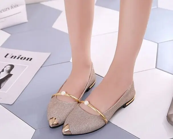 

Bling Style Women Flats 2019 Spring Summer Flat Shoes Woman Pointed Toe Slip On Fashion Loafers Female Casual Lazy Shoe Footwear