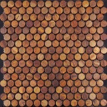 Ретро медные пенни круглые металлические мозаичные плитки фоновая стена, магазин выставочный зал настенные украшения обустройство дома