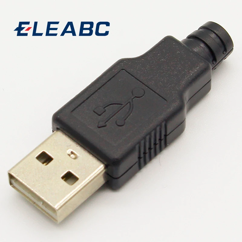 IMC Горячее предложение 10 шт. Тип Мужской USB 4 булавки разъем с черным пластик крышка