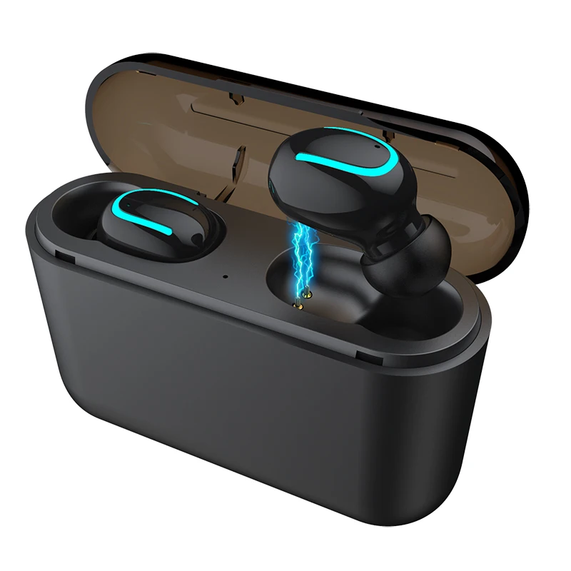 

Wireless Bluetooth Earphones In-Ear portable Earbuds IPX5 Waterproof Headset with charing Box for iphone X 6 7 8 Samsung Xiaomi