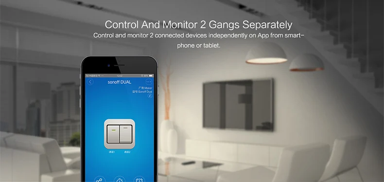 Sonoff двойной 2CH Wi-Fi Smart Switch дом дистанционного Управление Беспроводной выключатель универсальный модуль Таймер Wi-Fi переключатель умный дом Управление;