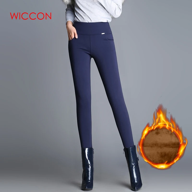 2018 Winter Women Warm Leggings inside Thicken Fur Warm