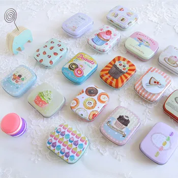 

1 PC Earphone Boxes Multifunction Mini Iron Container Xylitol Storage Box Random Colors Wedding Jewelry Accessories Portable