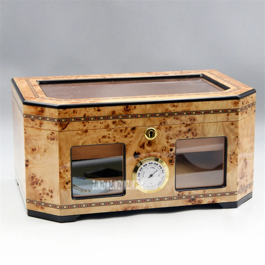 High Quality SGH-0032 Cigar Constant Humidity Box Large Capacity Cigar Humidor Solid Wood Cigar Box With Humidifier Hyrgrometer High Quality SGH-0032 Cigar Constant Humidity Box Large Capacity Cigar Humidor Solid Wood Cigar Box With Humidifier Hyrgrometer