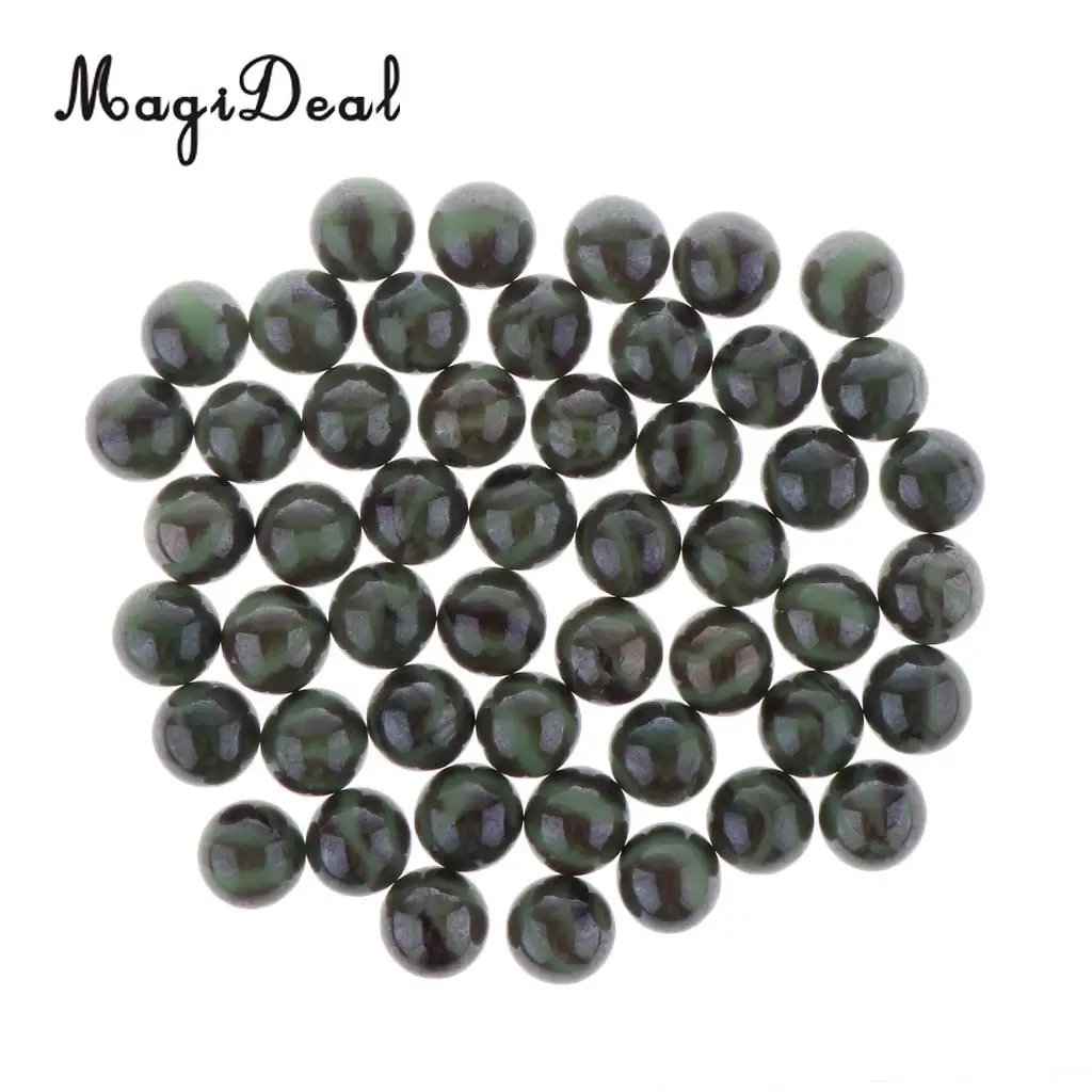 50PCS 16mm Colorful Glass Marbles, Kids Marble Run Game, Marble Solitaire Toy Accs Vase Filler & Fish Tank Home Decor - Black