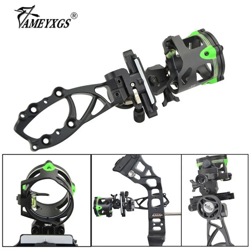 

1pc Archery 0.019" Optic Fiber Single-pin Sight 8X Magnifying Compound Bow Sight For Bow And Arrow Hunting Shooting Accessories