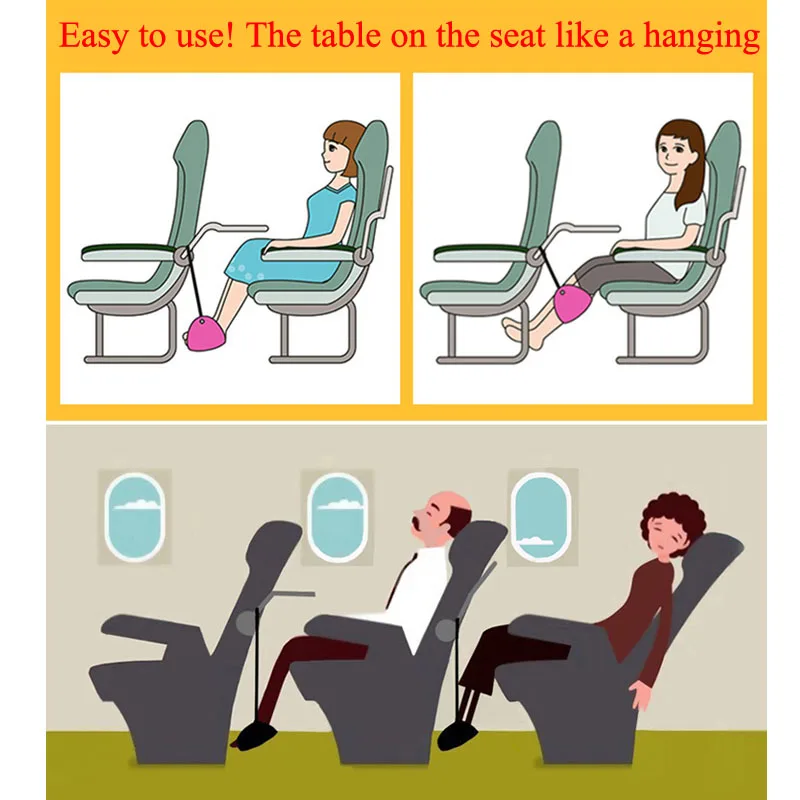  Portable Travel Aviation Seat Foot Pad Train practical Adjustable Stand Foot Rest Feet Hammock aircraft Travel Accessorie