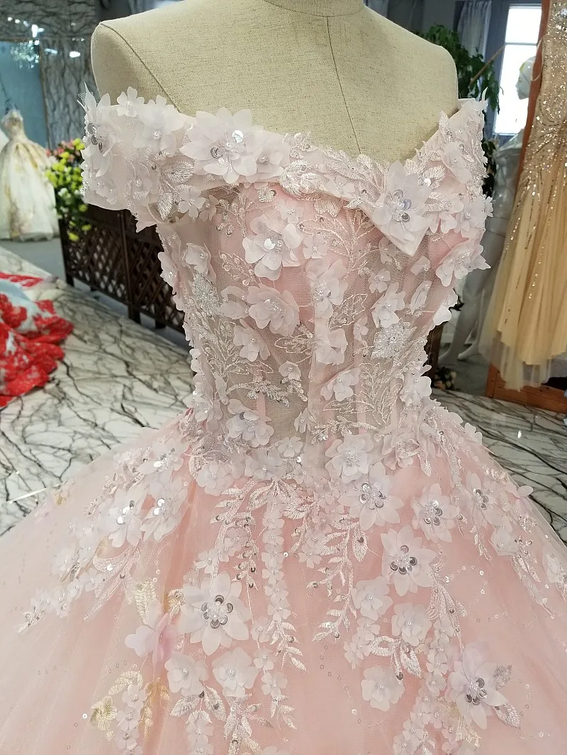 CloverBridal Новое поступление в пол шикарный светильник с розовыми цветами свадебное платье с открытыми плечами