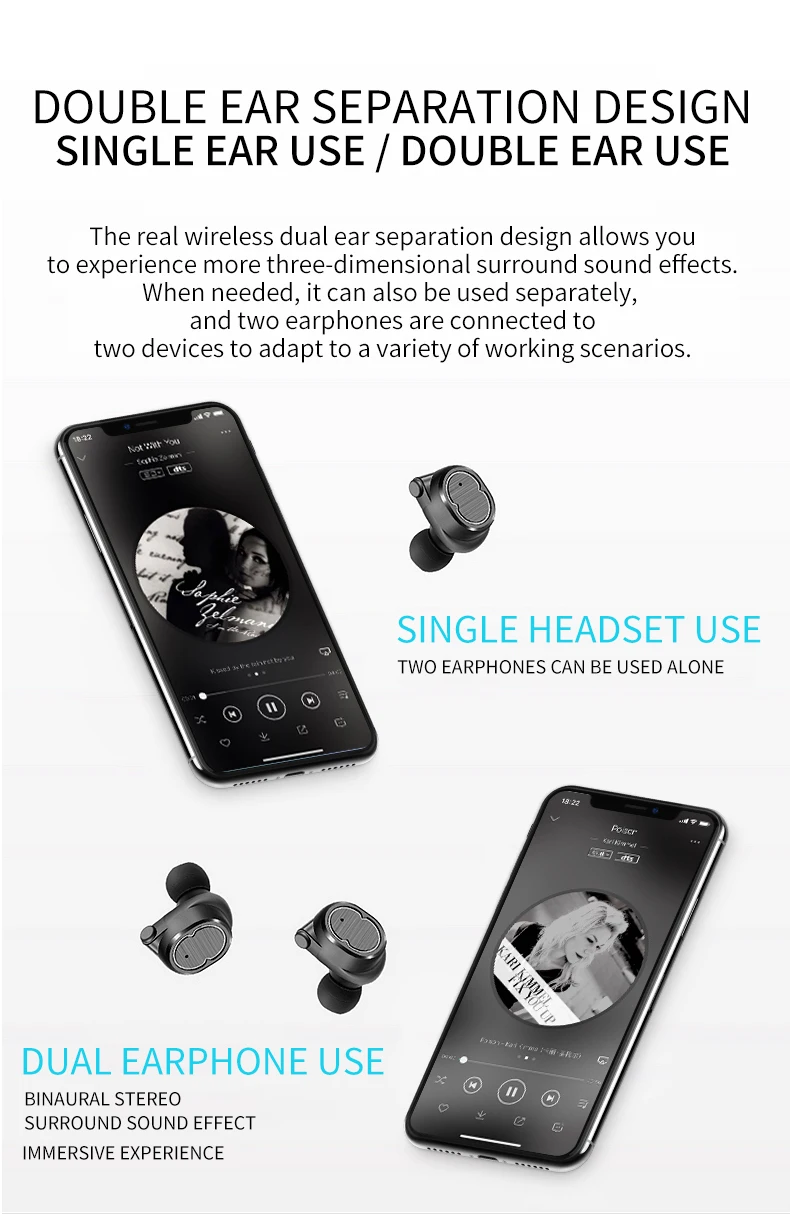 SYLLABLE D900P TWS Bluetooth Earphone True Wireless Stereo Earbud Waterproof Bluetooth Headset D900P for Phone HD Communication (10)