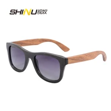 Handmade fashion бамбука пятно древесины Защита от солнца Очки для Для мужчин поляризационные Солнцезащитные очки для женщин Винтаж квадратный Тенты Lunettes De Soleil Homme 6016