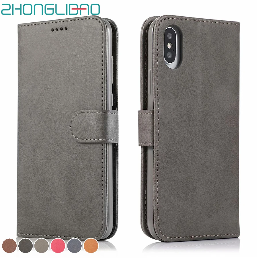 

Retro Leather Flip Case for IPhone XS Max Xr X 8 7 6s 6 Plus Coque Luxury Magnetic Wallet Stand Cover for IPhone SE 5S 5 Fundas