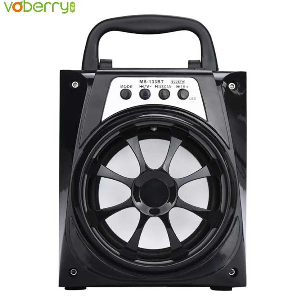 

VOBERRY Newest Portable MS-133BT Portable High Power Output 95dB 3.5mm Audio Interface FM Radio Wireless Bluetooth Speaker