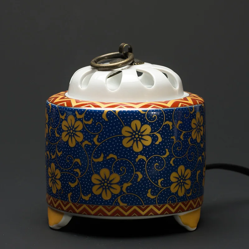 

PINNY Cloisonne Electric Incense Burner Electronic Electronic Censer Home Decoration Incense Powder Essential Oil Incense Base