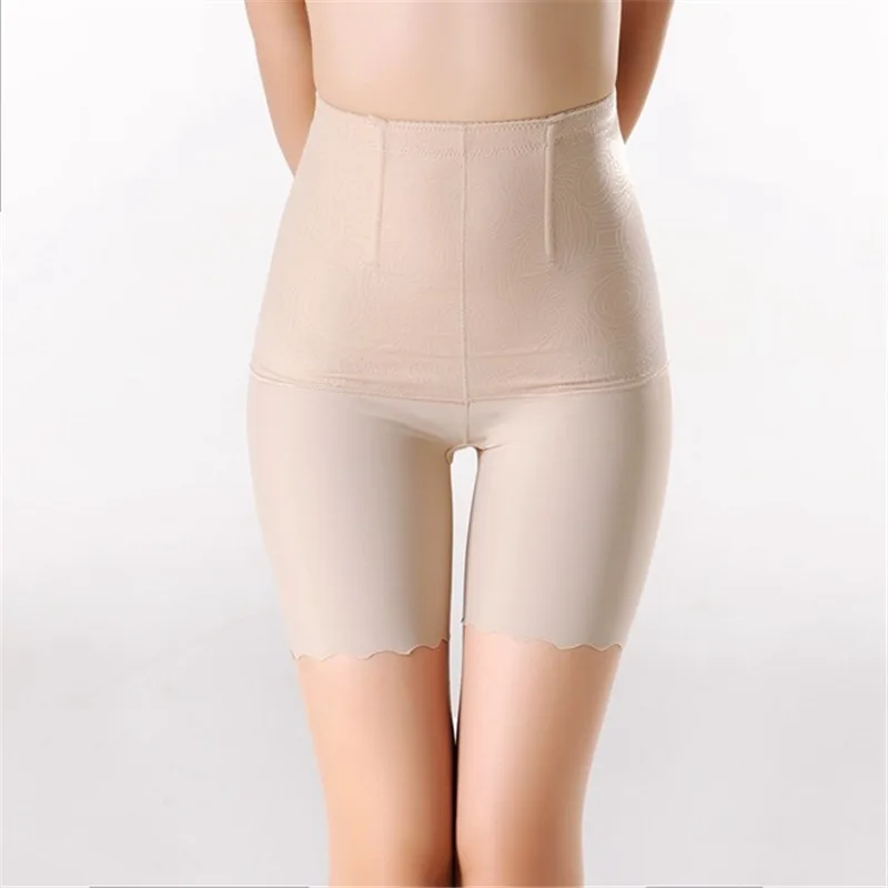 Женские Бесшовные Короткие штаны с высокой талией, облегающее нижнее белье размера плюс 4XL, дышащие шорты-боксеры под юбку
