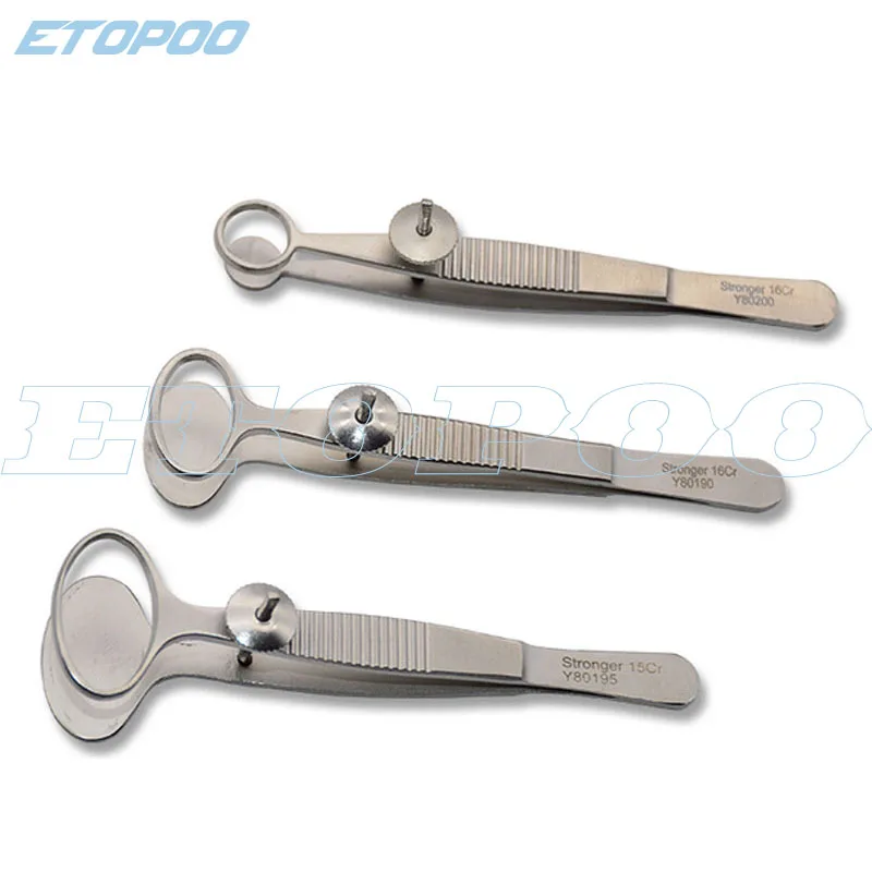 Stainless Steel Ophthalmology Surgical Tweezers S/M/L Eyelid Artifact