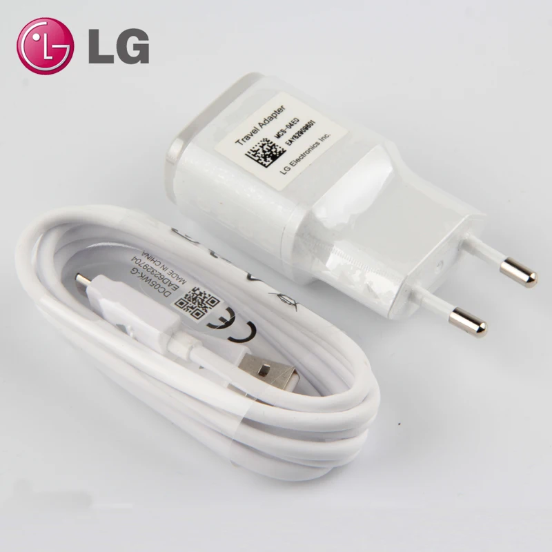 Оригинальное зарядное устройство для телефона LG с кабелем Micro USB дорожное G3 F460 D855